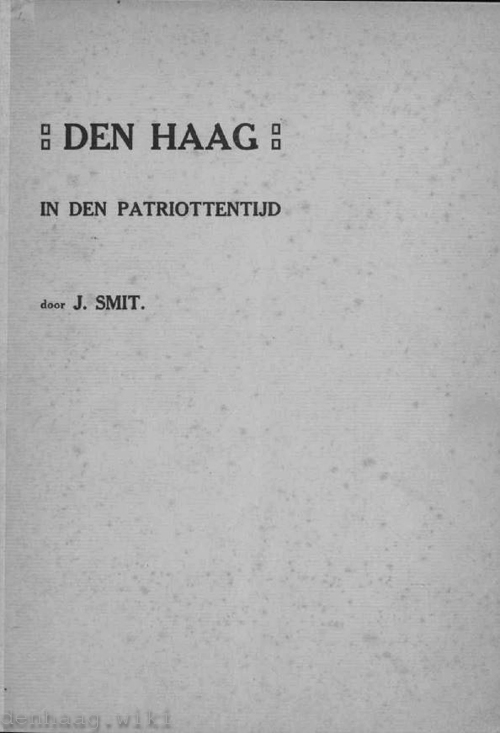 Cover of Den Haag in den Patriottentijd