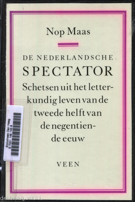 Cover of De Nederlandsche Spectator
